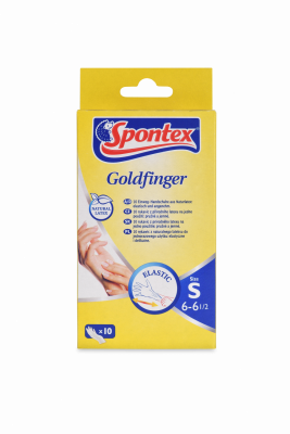 SPONTEX Goldfinger rukavice jednorázové latexové vel. S, 10 ks