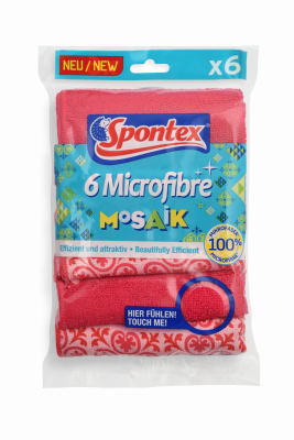 SPONTEX MF Mosaik Pink, 6 ks