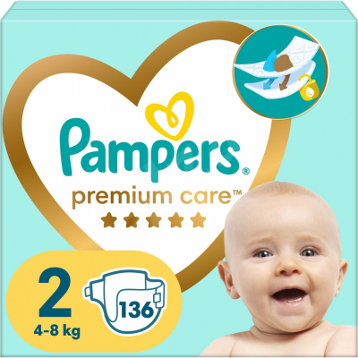 PAMPERS Premium Care veľkosť 2 (136 ks)