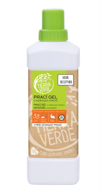 Tierra Verde Prací gél z mydlových orechov s BIO pomarančovou silicou (fľaša 1 l)