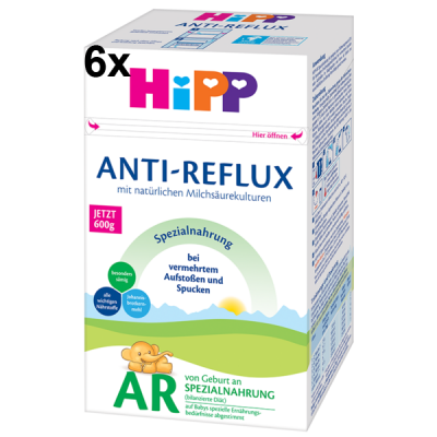 HiPP ANTI-REFLUX AR špeciálna dojčenská výživa (od narodenia - inov.2021) 6x600g
