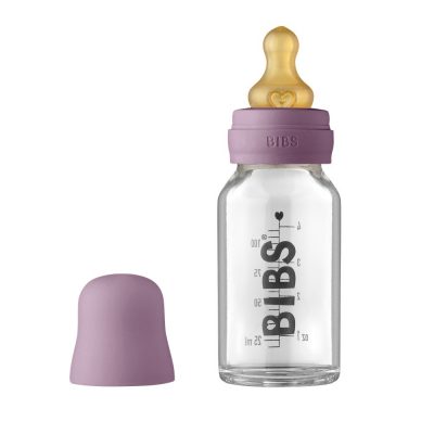 BIBS Baby Bottle sklenená fľaša 110ml - fialová