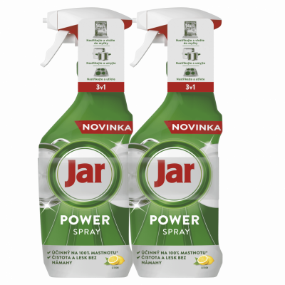 Jar Power Spray, 3 V 1, Viacúčelový Sprej Na Kuchyňu A Riad, Citrónová Vôňa, 2x500 ml
